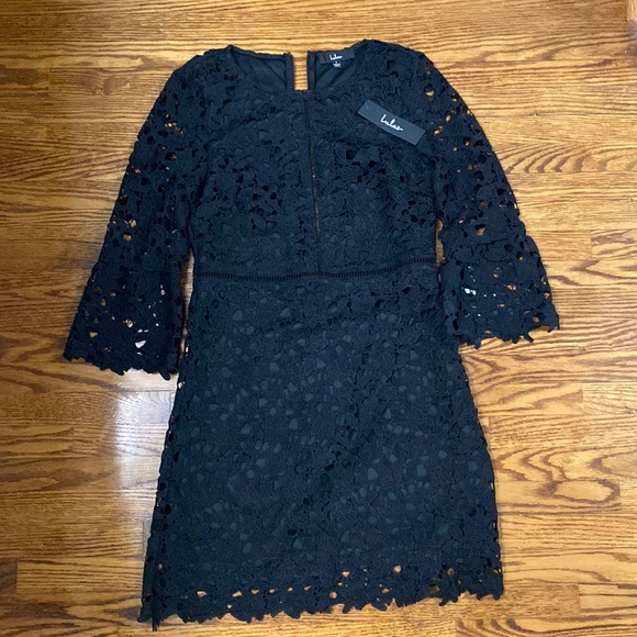 Lulus- Love on the Mind Crochet Lace Mini Dress - Picture 2 of 5